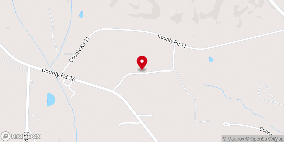 Map showing location of Mountain Grove Church