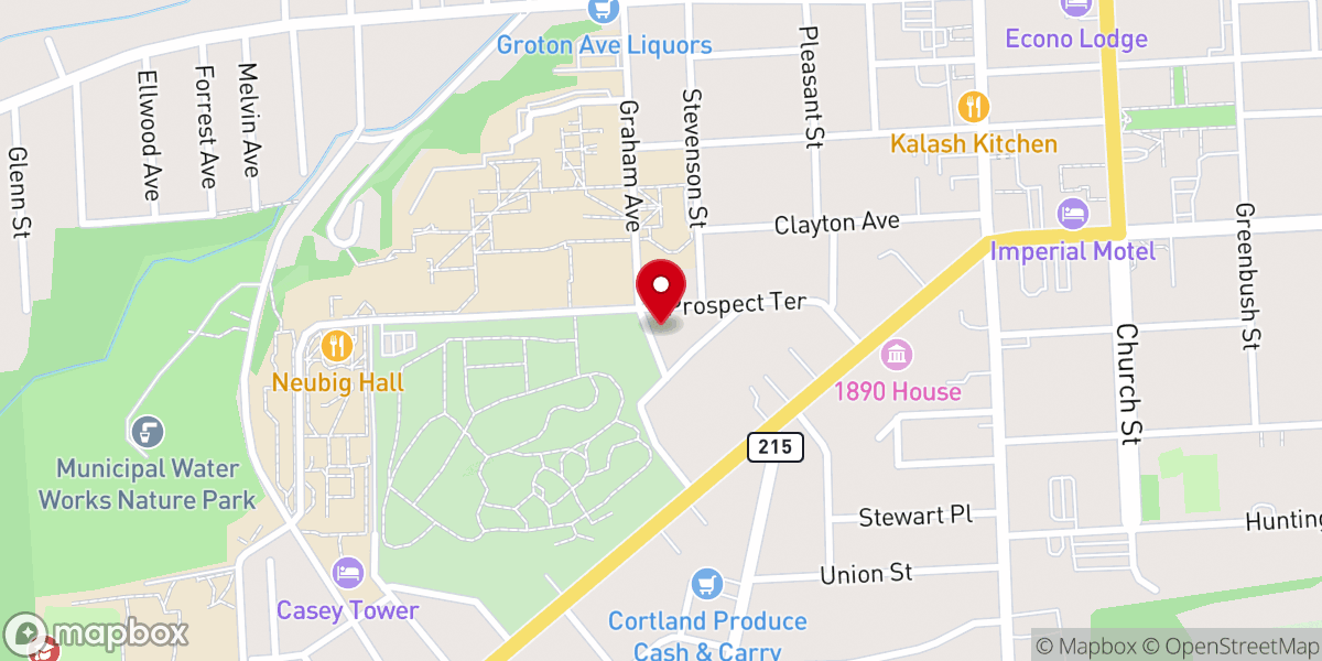 Map showing location of Interfaith Center
