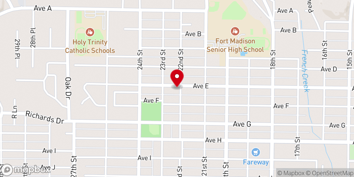 Map showing location of Living Hope Church-Nazarene