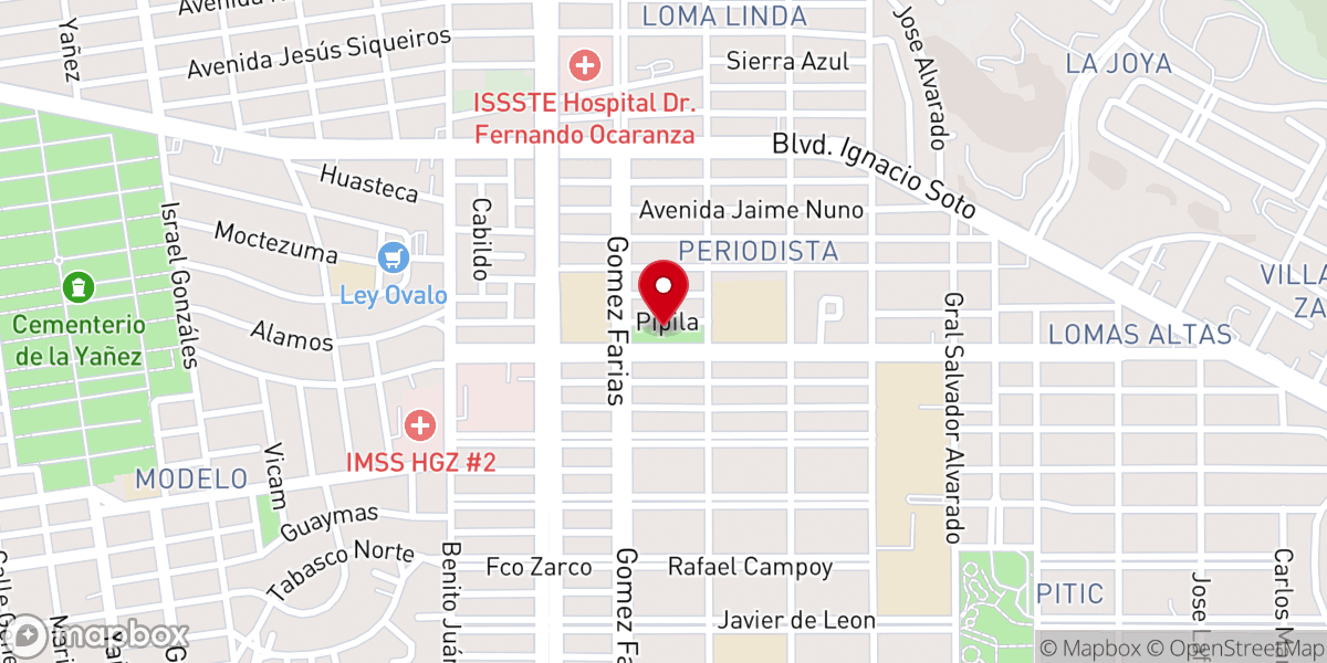 Map showing location of Parroquia santísima Trinidad