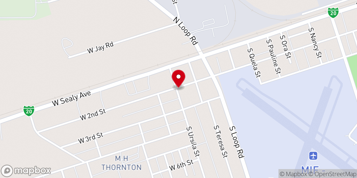 Map showing location of Immanuel Baptist Church