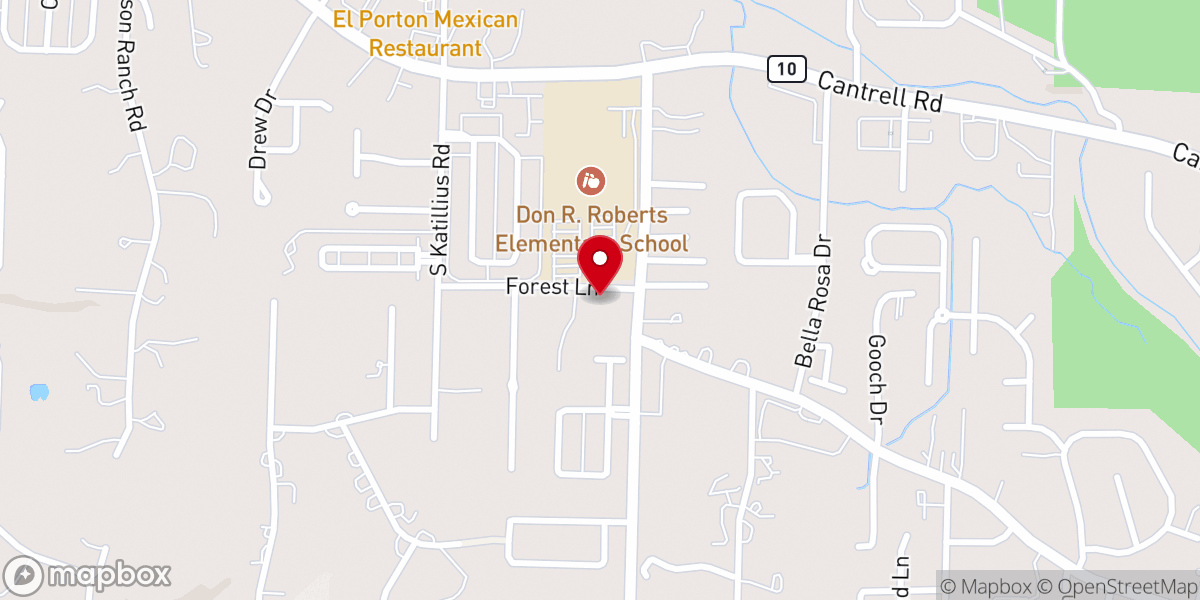 Map showing location of Maumelle Assembly of God Church