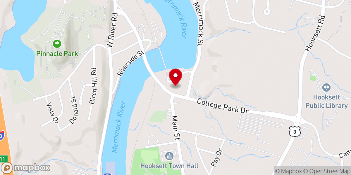 Map showing location of Congregational Church-Hooksett