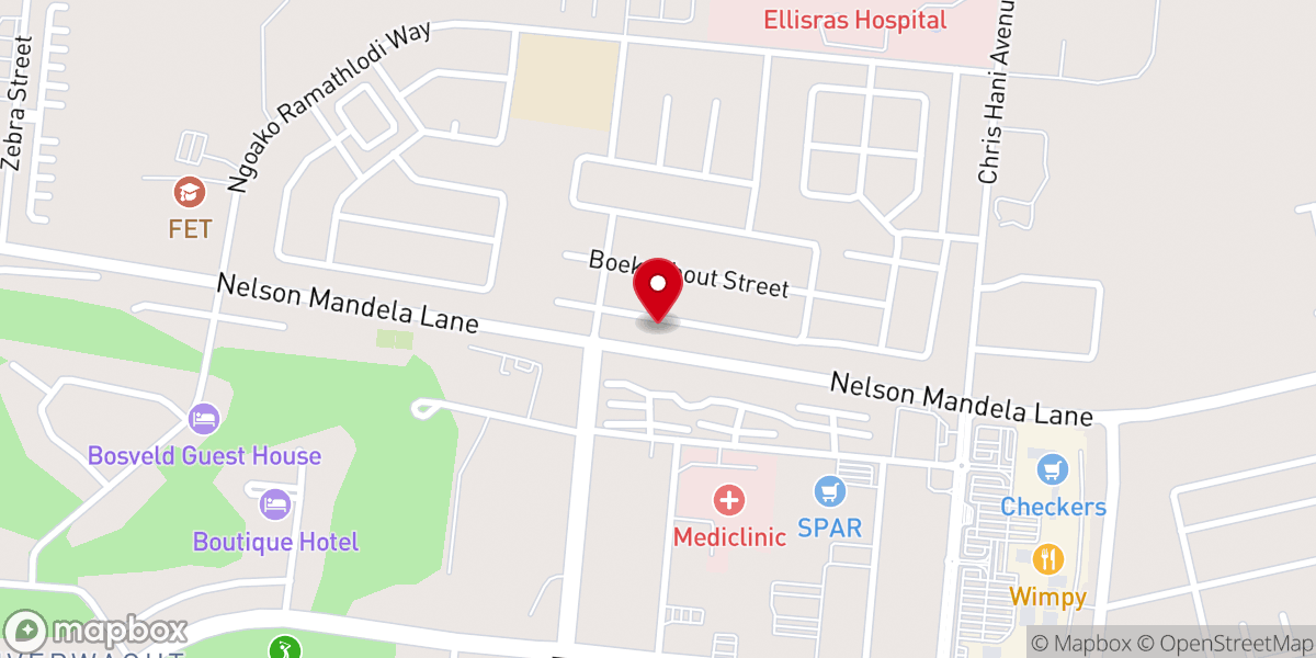 Map showing location of By Fire By Force Ministries