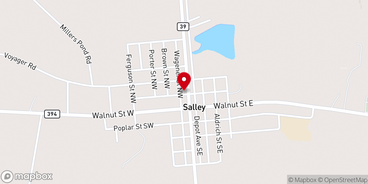 Map showing location of Dayspring Community Church