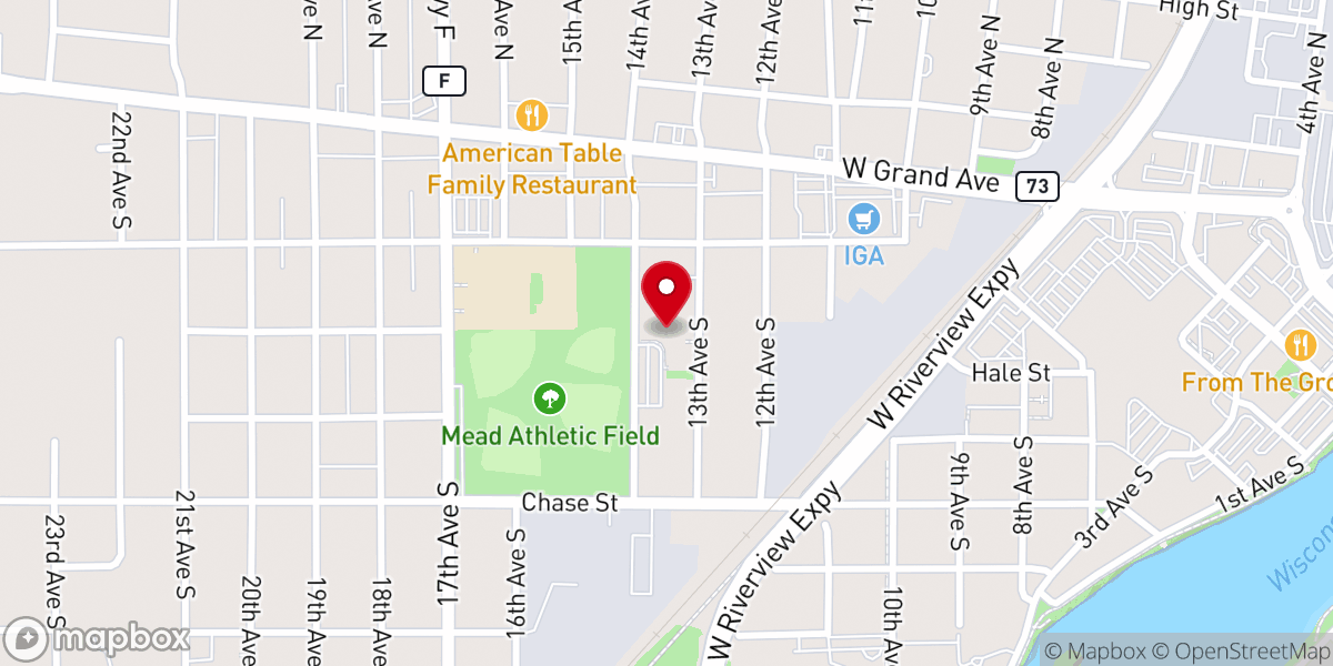 Map showing location of St. Paul's Evangelical Lutheran Church