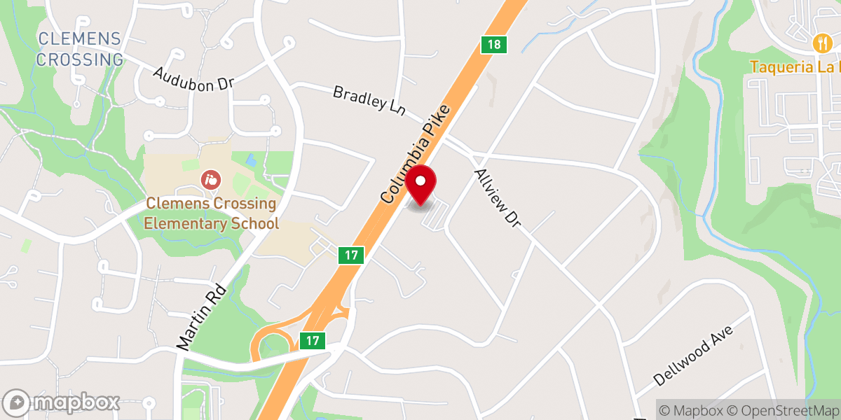 Map showing location of Christ Memorial Presbyterian Church