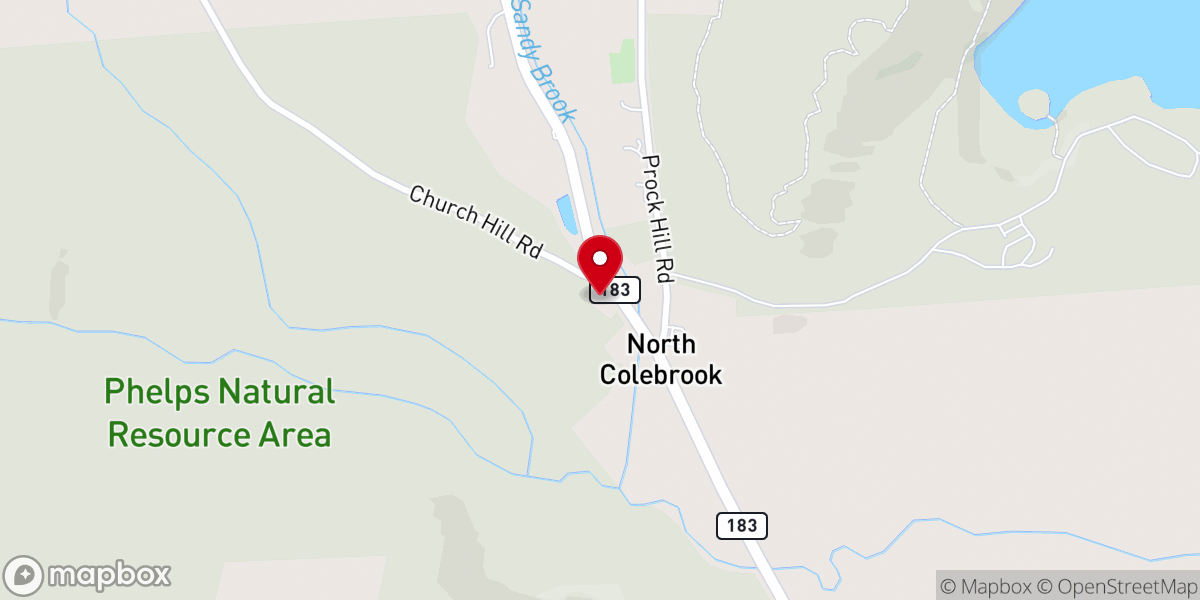 Map showing location of Church in the Wildwood