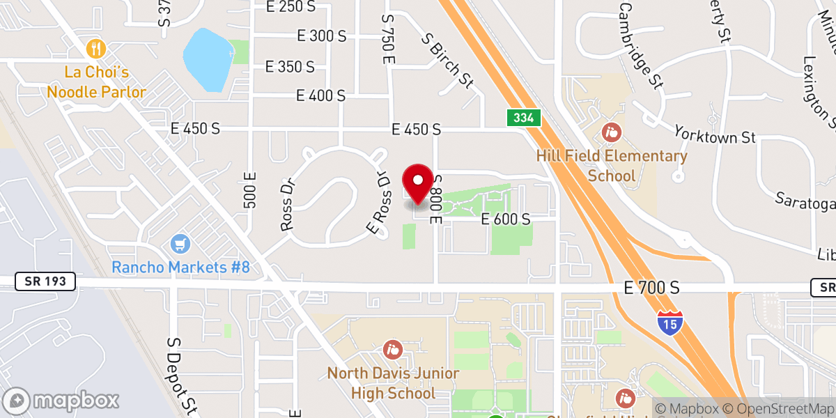 Map showing location of Calvary Chapel