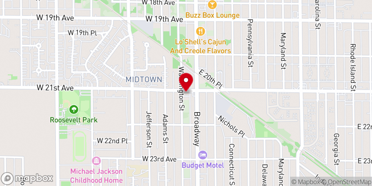 Map showing location of Washington Street Church-God