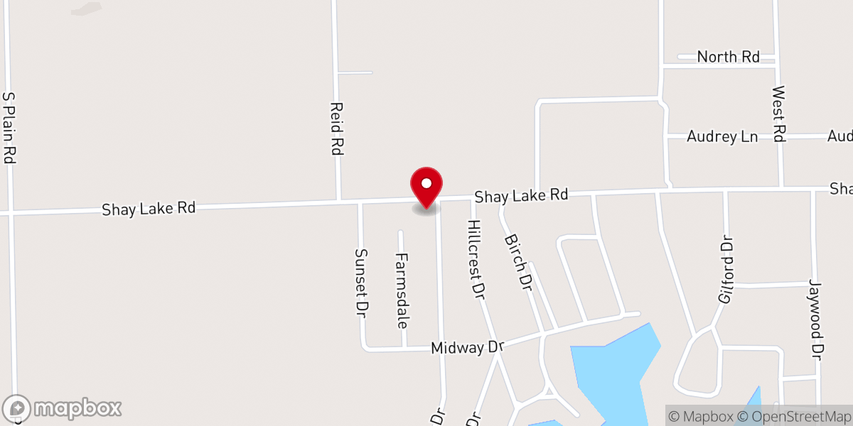 Map showing location of Shay Lake Non-Denominational