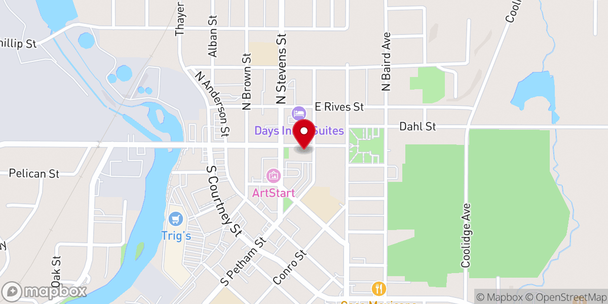 Map showing location of Weber Jessica