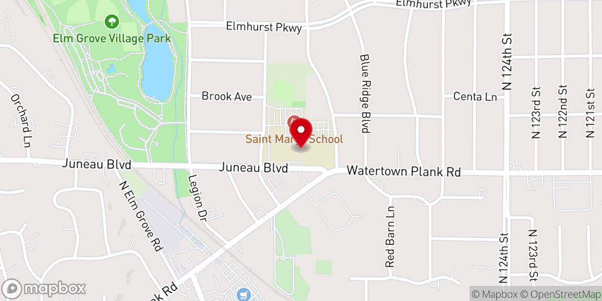 Map showing location of St Mary's Catholic Church