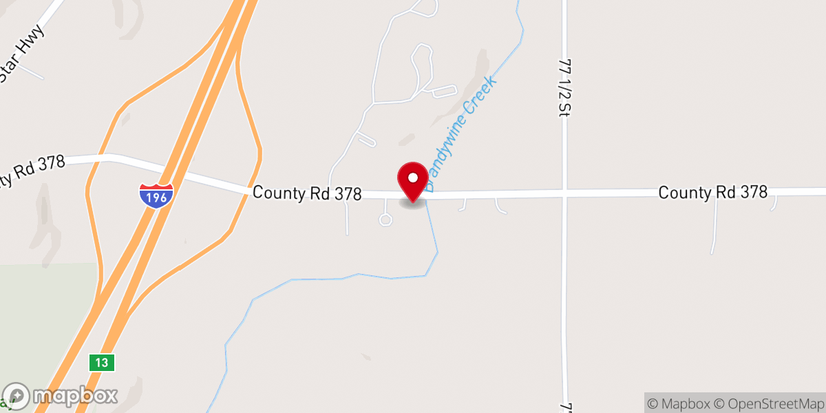 Map showing location of Lions Club Comm. Ctr.