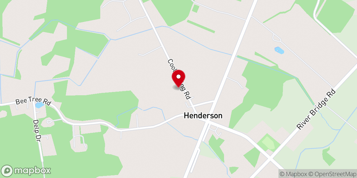 Map showing location of Henderson United Methodist Church