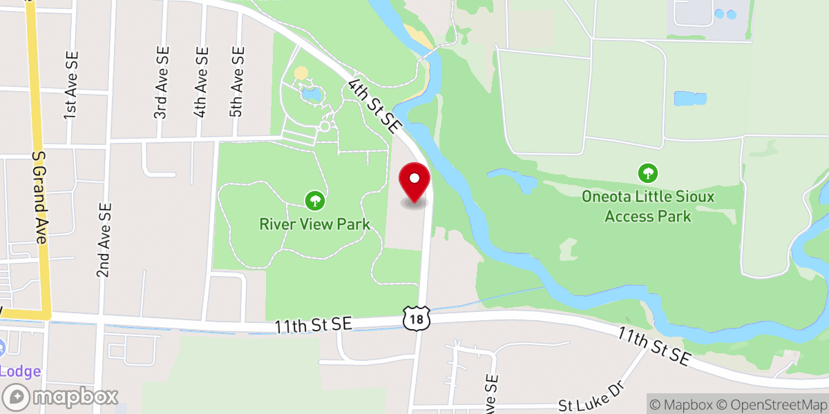 Map showing location of Living Word Outreach Ministries