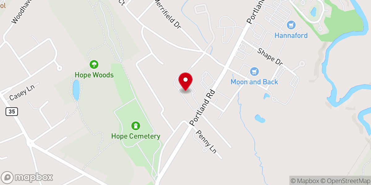 Map showing location of Knights of Columbus Council 12033