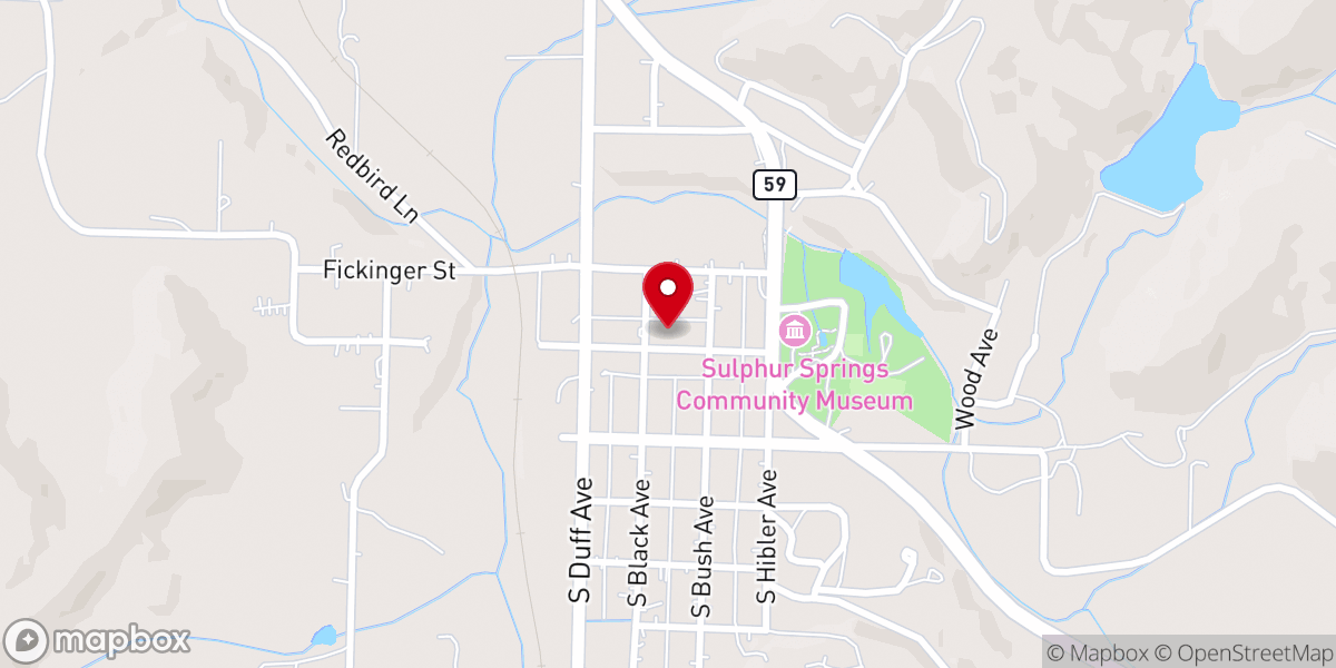 Map showing location of Sulphur Springs SDA Church