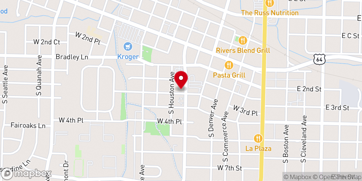 Map showing location of First Baptist Church (Hispanic)