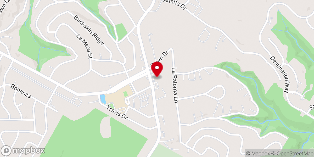 Map showing location of Rolling Hills Community Church
