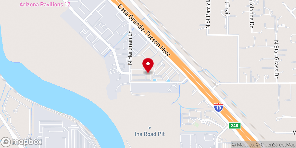 Map showing location of Horizon Church Tucson