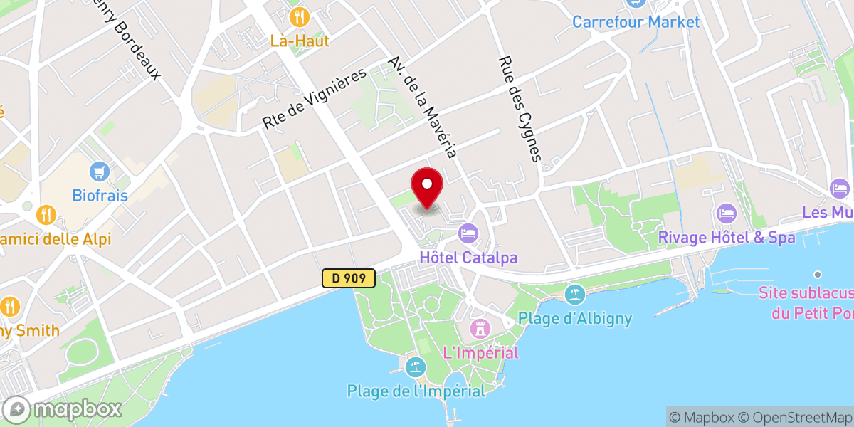 Map showing location of Eglise Sainte Bernadette d'Annecy