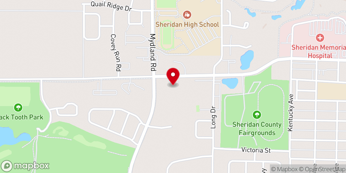 Map showing location of Grace Anglican Church Sheridan