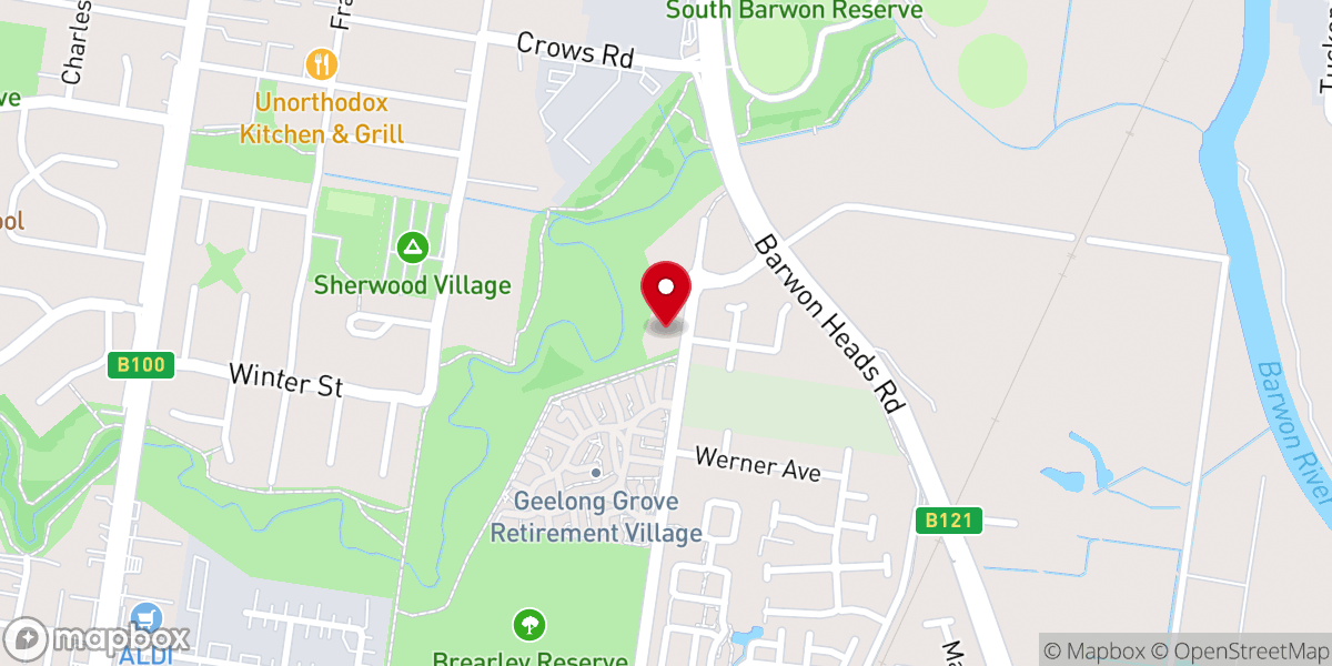 Map showing location of ECC Geelong