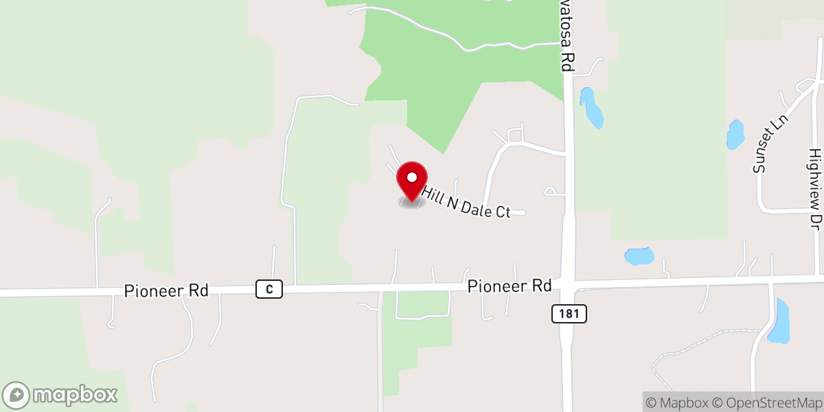 Map showing location of Jim Loverling