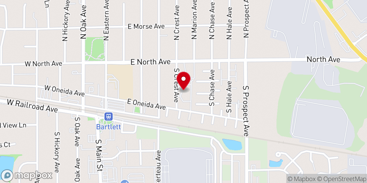 Map showing location of St. Peter Damian Catholic Church