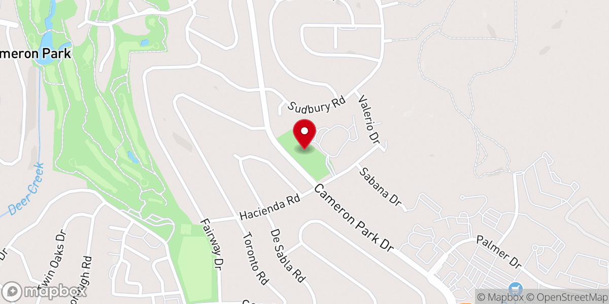 Map showing location of Hacienda Park