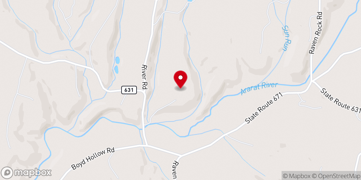 Map showing location of Buffalo Mountain Conference Center