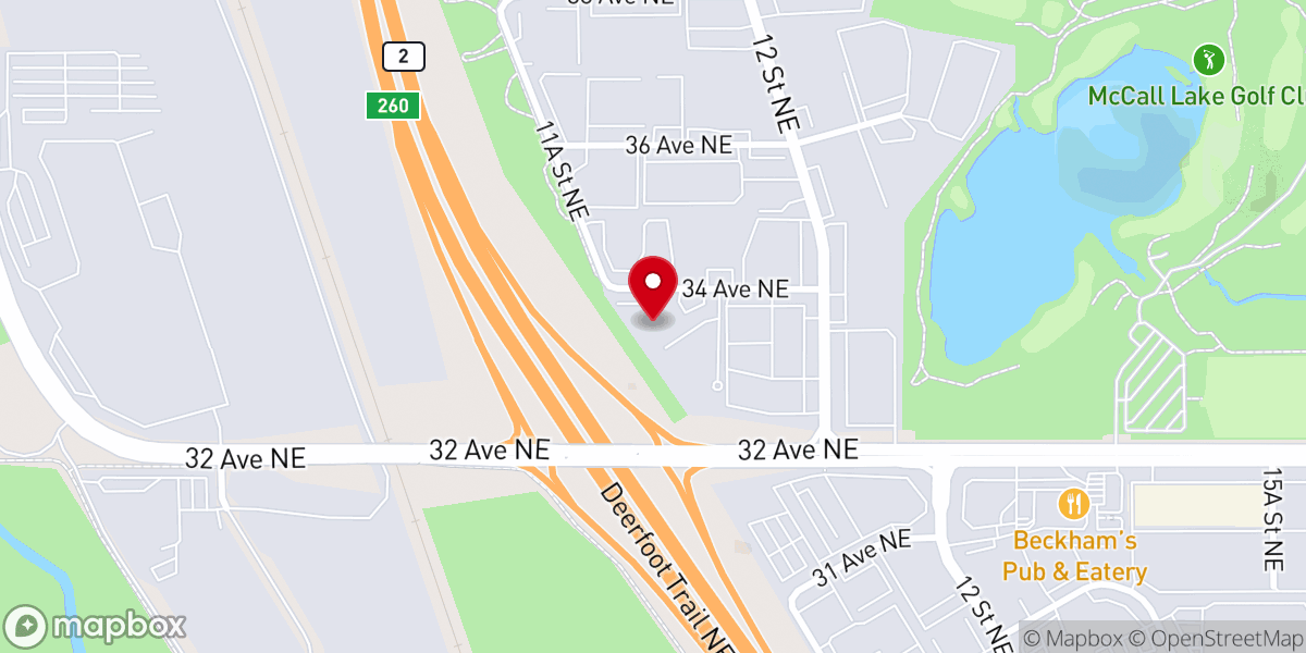 Map showing location of RCCG House of David, Calgary