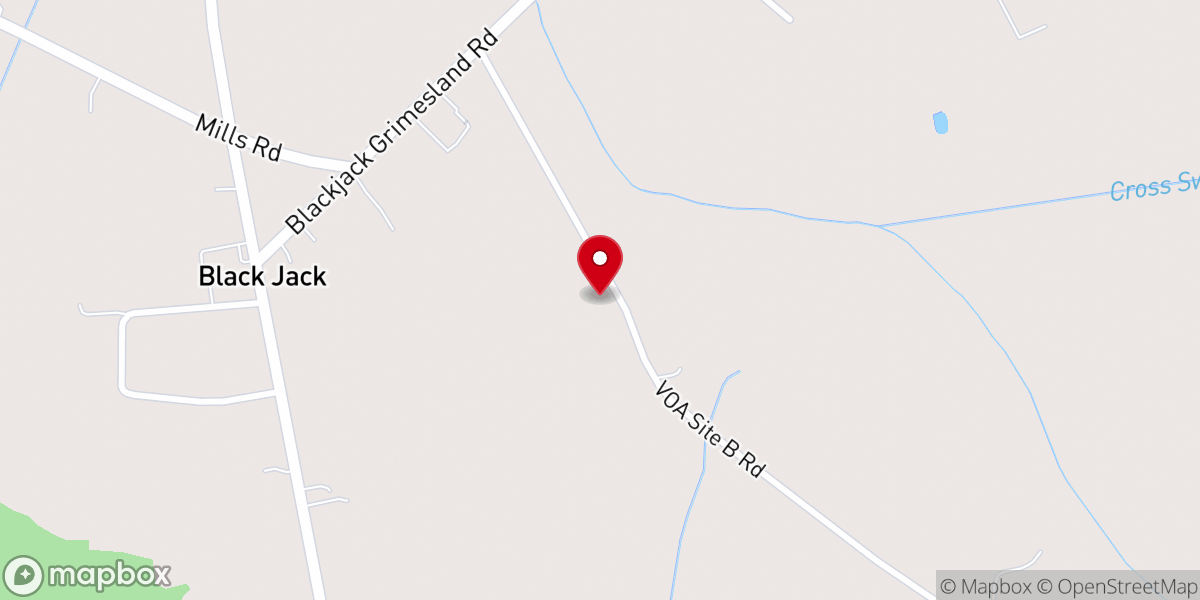 Map showing location of Burney's Chapel