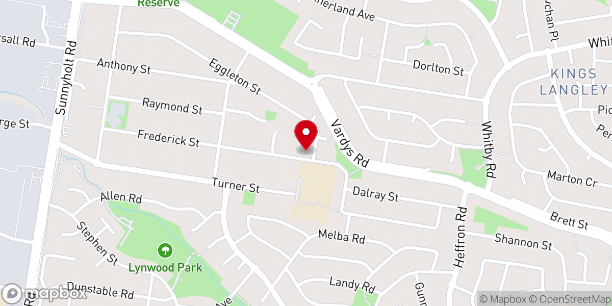 Map showing location of Fellowship Baptist Church