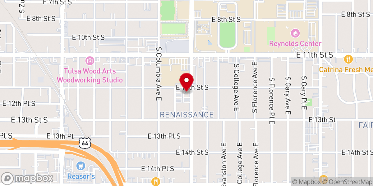 Map showing location of Audacity Church