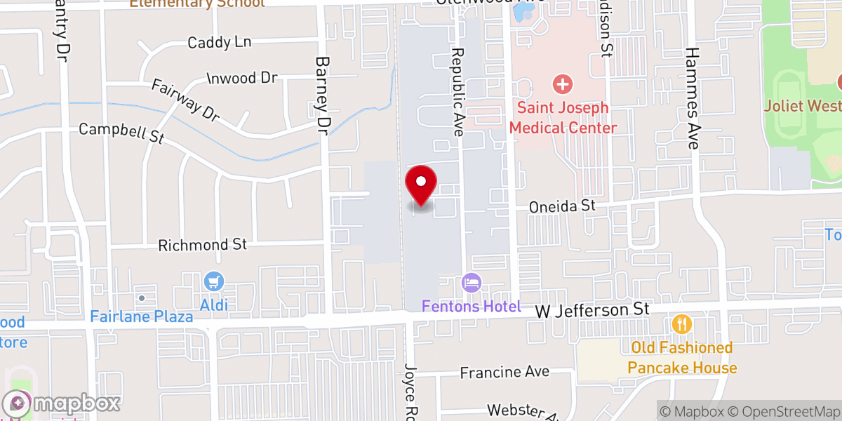 Map showing location of Shorewood Baptist Church