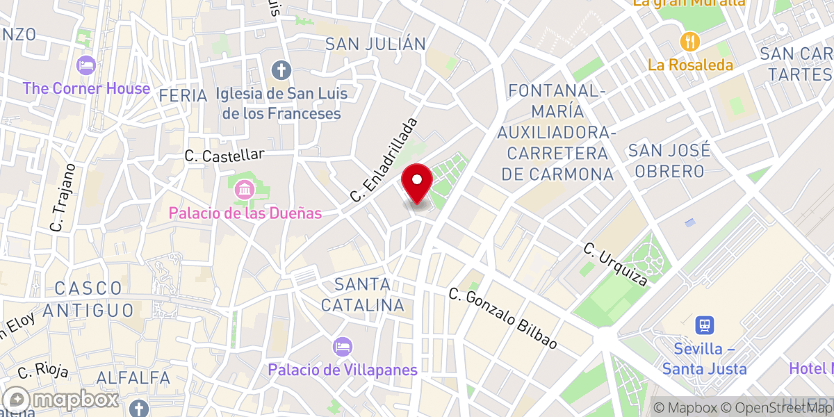 Map showing location of Santuario - Iglesia de los Gitanos
