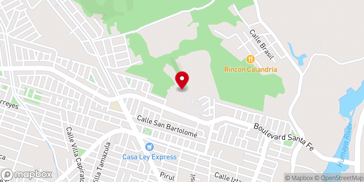 Map showing location of Parroquia de San Juan Bautista