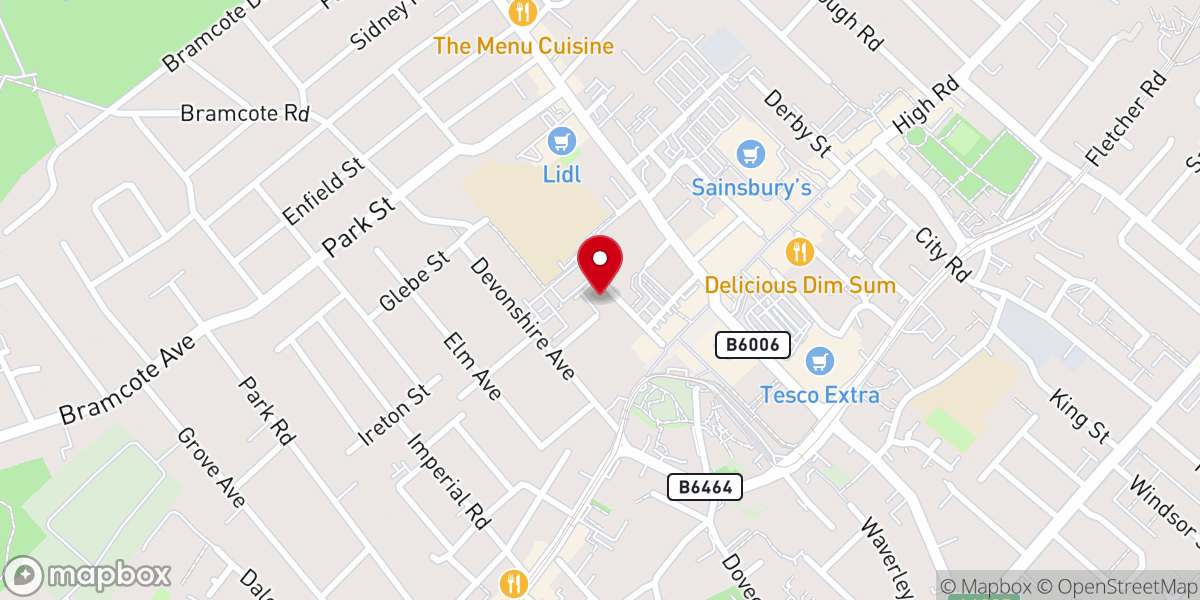 Map showing location of Church of the Assumption