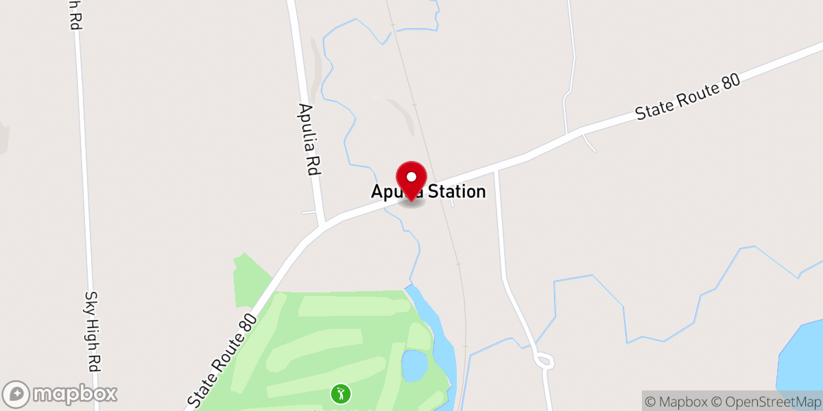 Map showing location of Apulia United Methodist Church