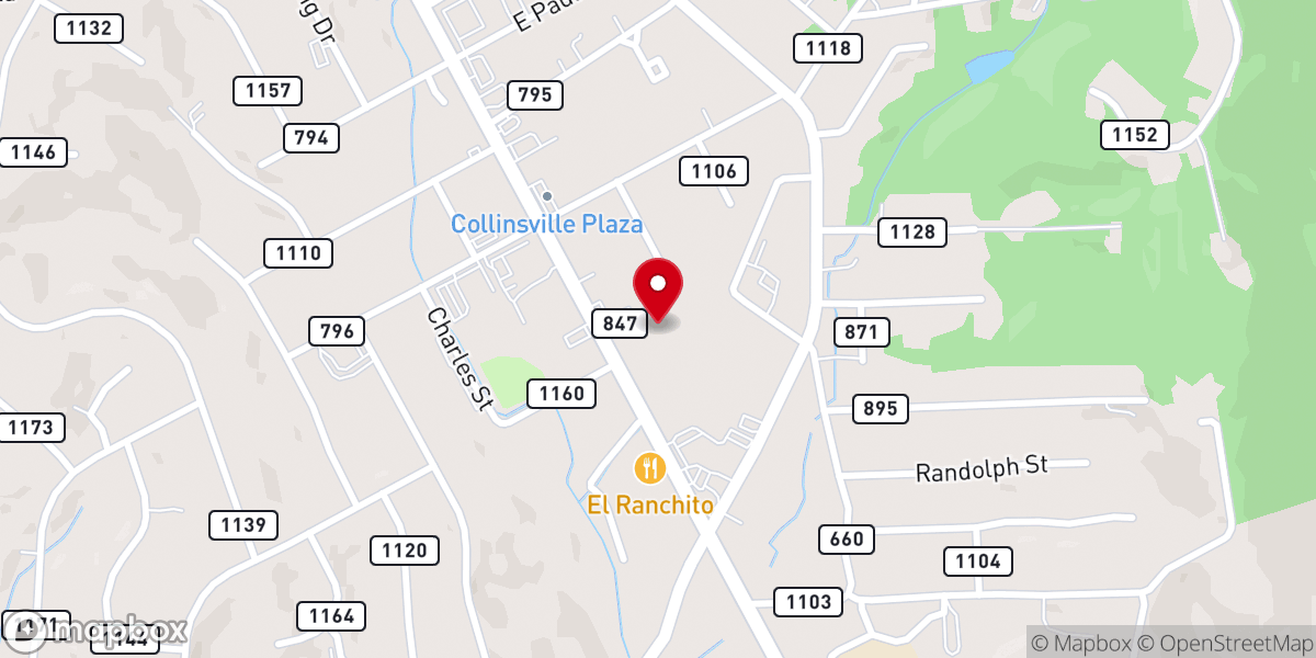 Map showing location of Grace Church
