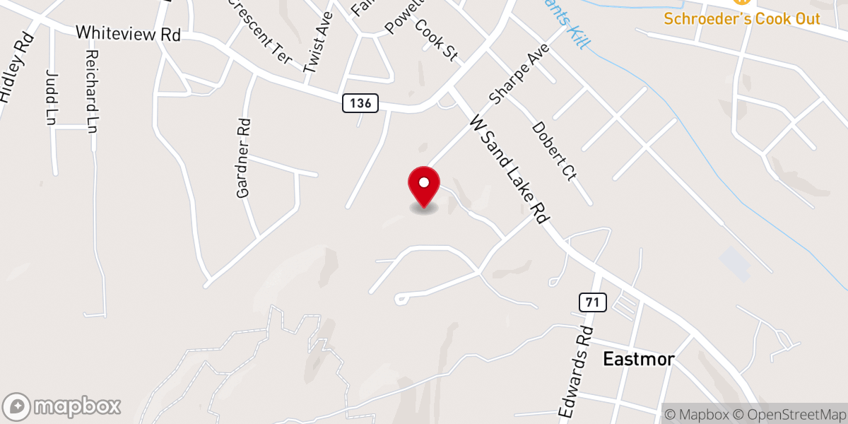 Map showing location of Snyders Lake Community Church