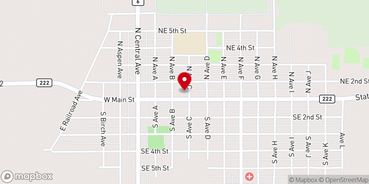 Map showing location of Abundant Life Christian Fellowship