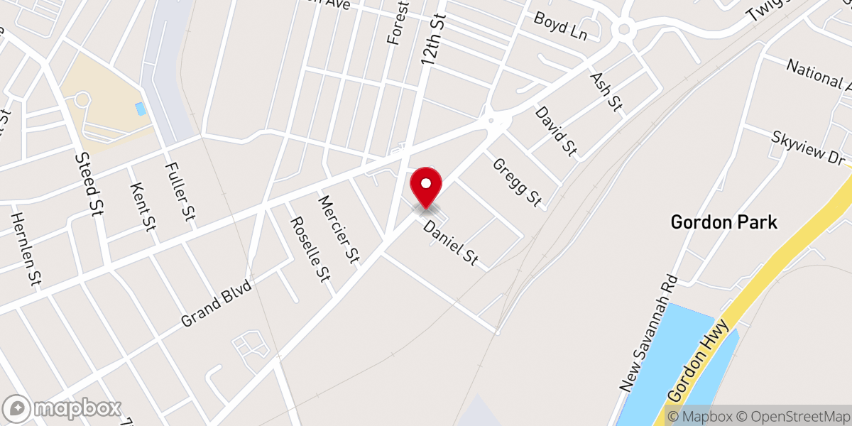 Map showing location of Green Grove Missionary Baptist