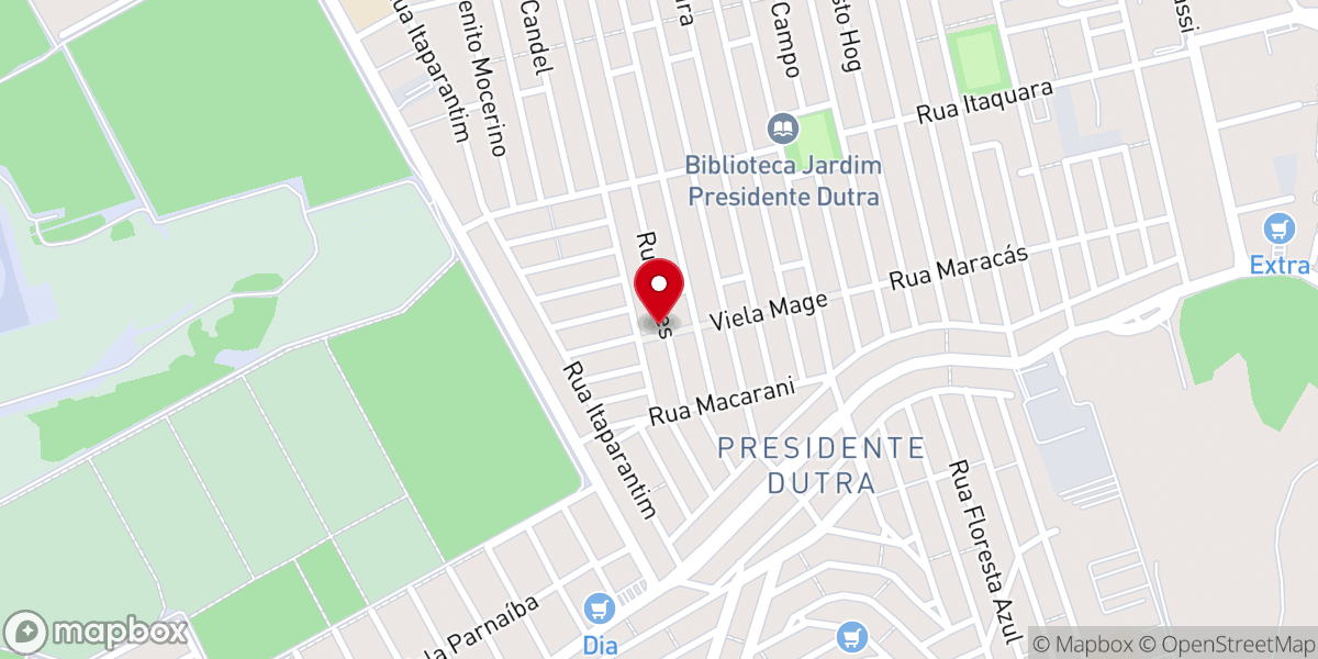 Map showing location of Assembléia de Deus Ministério Belém - Jardim Pres. Dutra - Setor 19