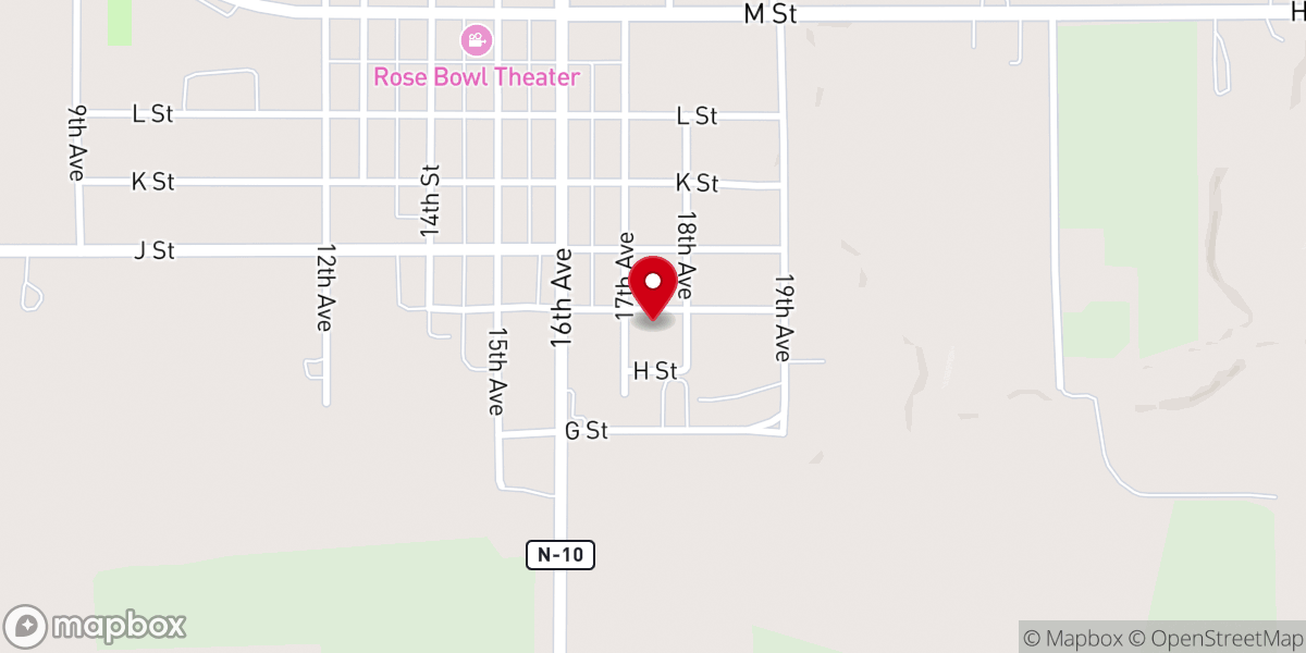 Map showing location of Evangelical Free Church