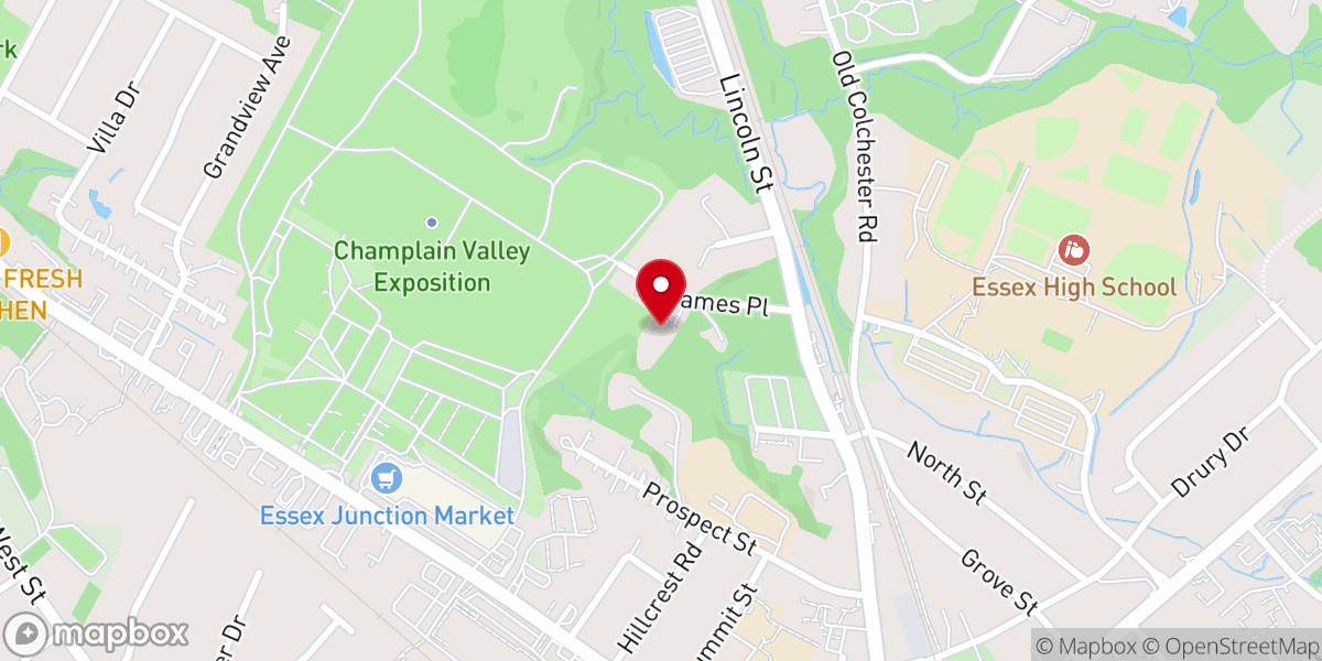 Map showing location of St James Episcopal Church
