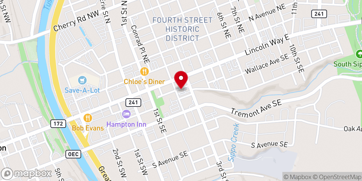 Map showing location of reachmark church