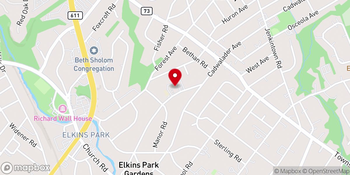 Map showing location of St. James Roman Catholic Church